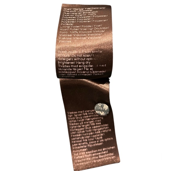 Filippa K Satin Crepe Print Short Sleeve Mini Day Dress | Green | Size M | NWOT - Picture 7 of 7